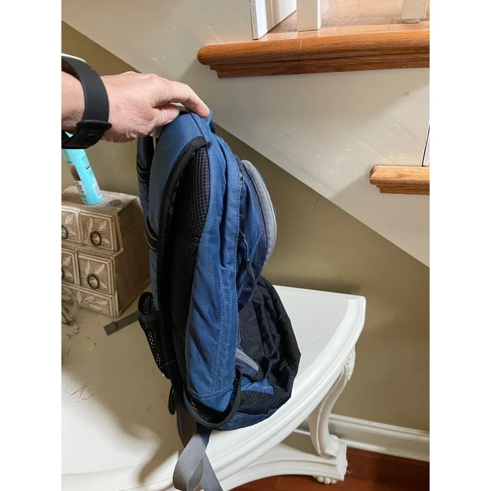 LL Bean Laptop Pack Backpack Blue Black High School College Travel Hiking Bag